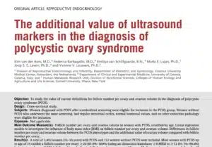 Journal Club (in Spanish): The additional value of ultrasound markers in the diagnosis of polycystic ovary syndrome
